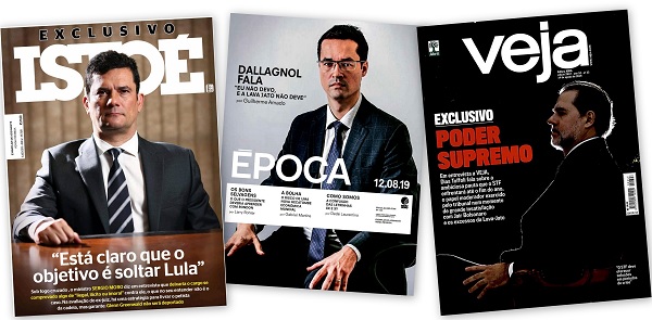 O moribundo Deltan Dallagnol vira capa da Época para, noutro tiro do pé, assumir novamente que as mensagens reveladas eram verazes - Foto: Reprodução O moribundo Deltan Dallagnol vira capa da Época para, noutro tiro do pé, assumir novamente que as mensagens reveladas eram verazes - Foto: Reprodução